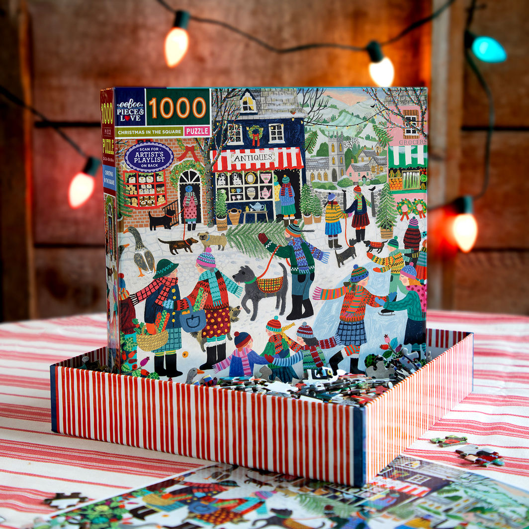 eeBoo Puslespill 1000 brikker, Christmas in the Square