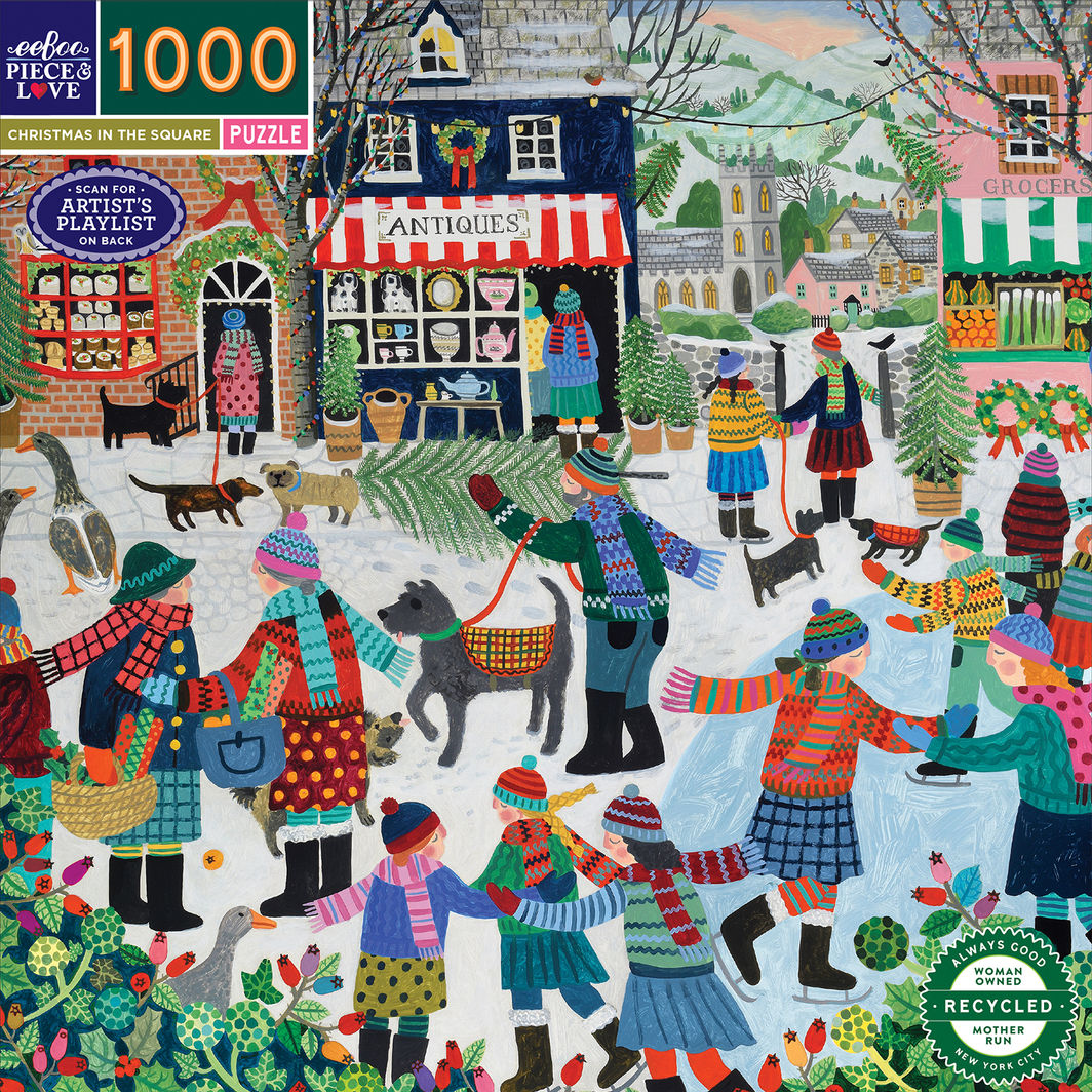 eeBoo Puslespill 1000 brikker, Christmas in the Square