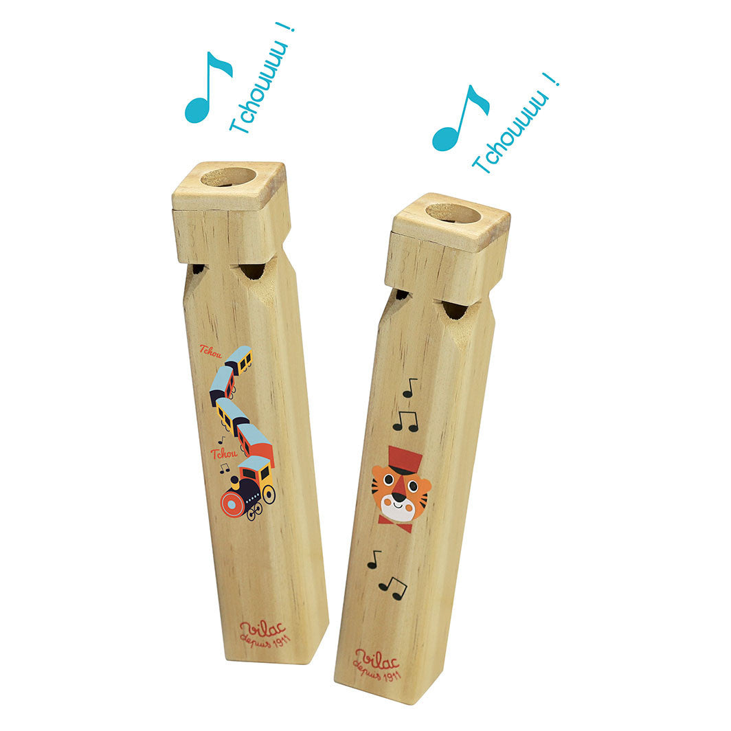 Vilac togfløyte i tre, ass. variant