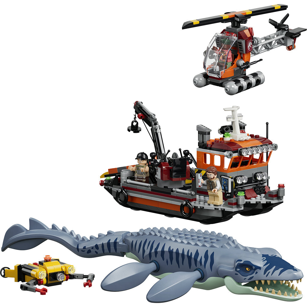 LEGO® Jurassic World Mosasaurus-dinosaurens båtanfall