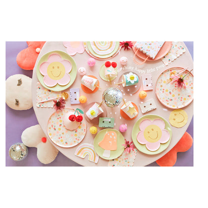 Meri Meri kakelys, Happy face icon - 6 stk