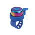 Micro Ringeklokke Neochrome Blue, monteret på styr, set forfra