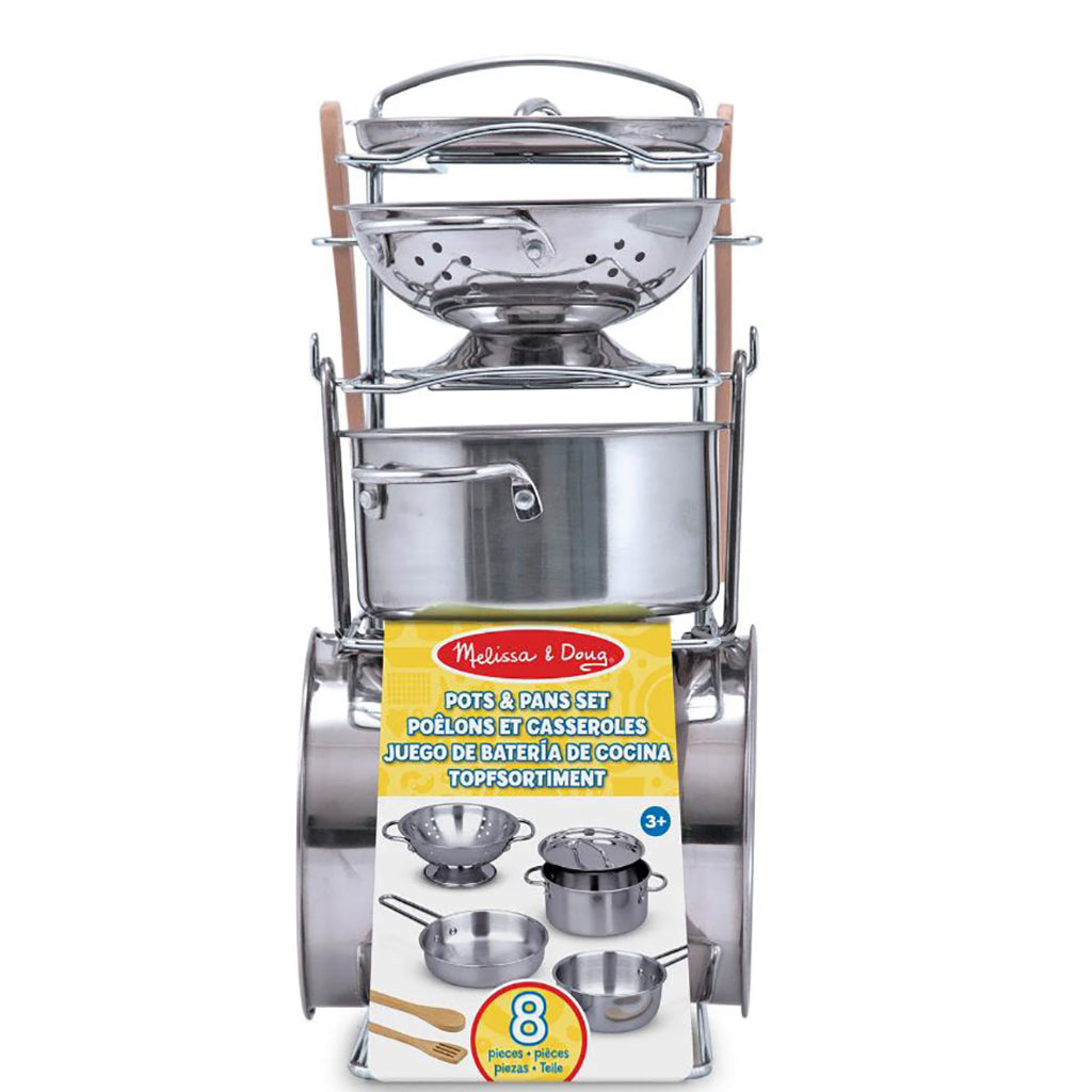 Melissa &amp; Doug gryter og pannesett, 8 deler