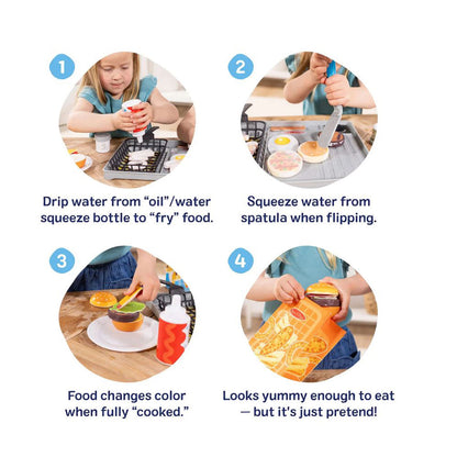 Melissa &amp; Doug Water Wow lekemat med vannaktiverte fargeskift, Grill