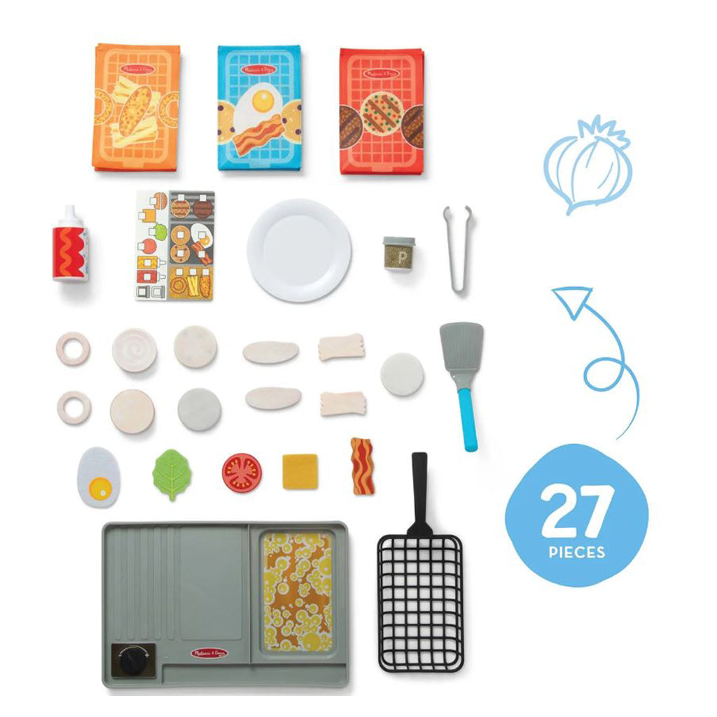 Melissa &amp; Doug Water Wow lekemat med vannaktiverte fargeskift, Grill