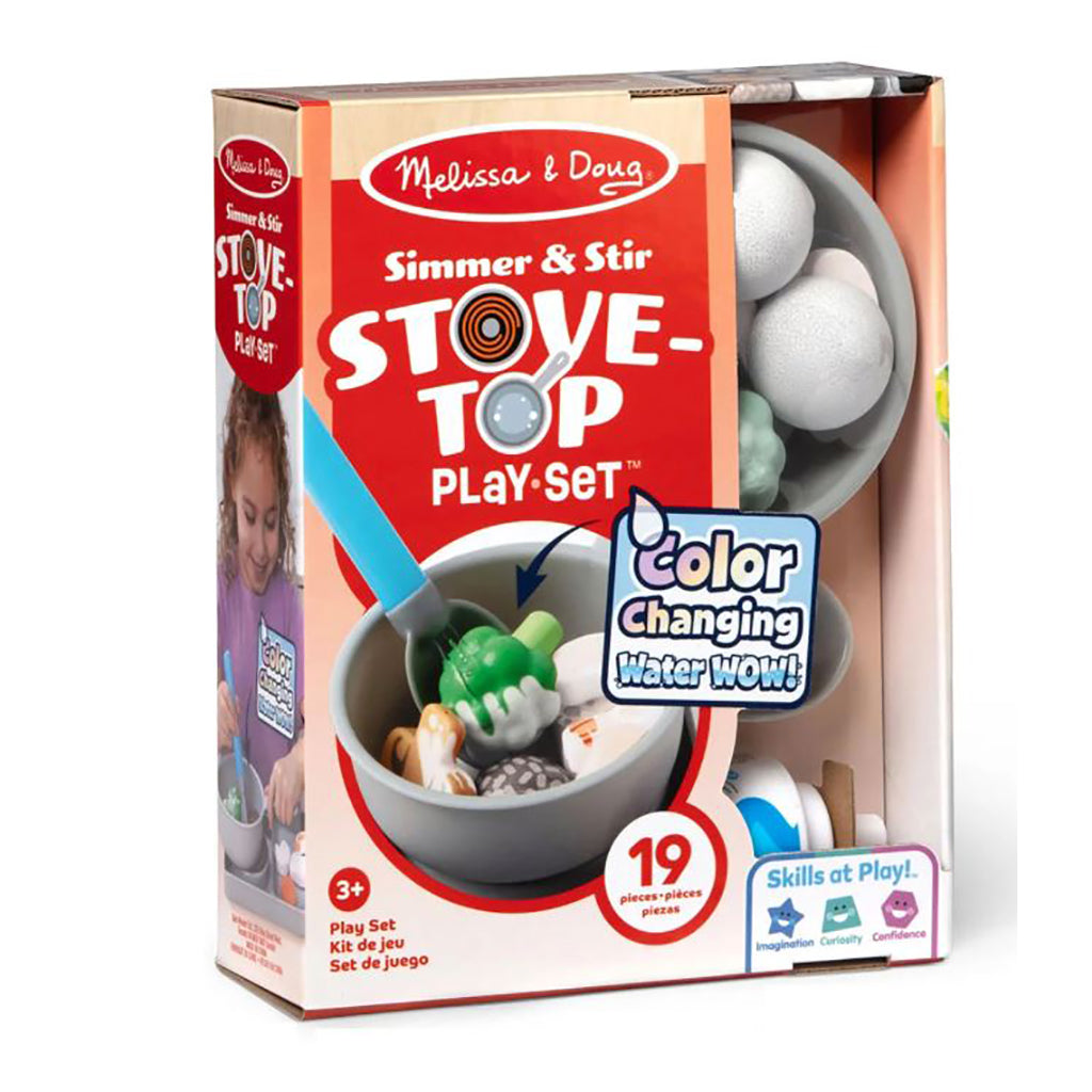 Melissa &amp; Doug Water Wow lekemat med vannaktiverte fargeendringer, Kokeplate med gryte