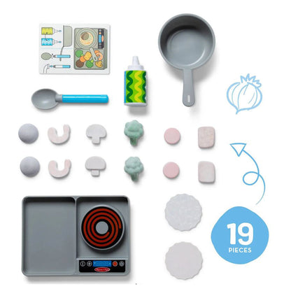 Melissa &amp; Doug Water Wow lekemat med vannaktiverte fargeendringer, Kokeplate med gryte