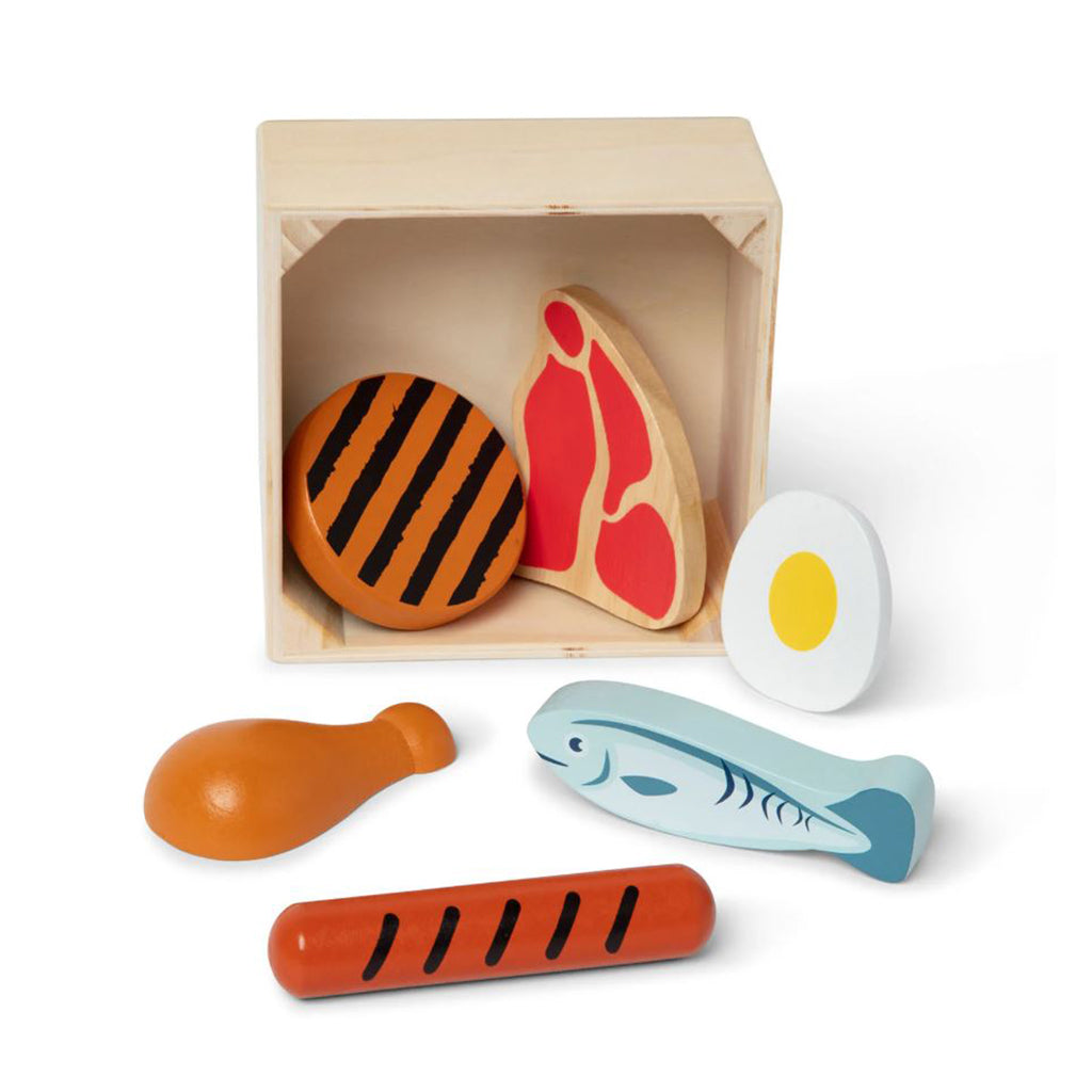 Melissa &amp; Doug lekemat i tre, Proteinrike matvarer