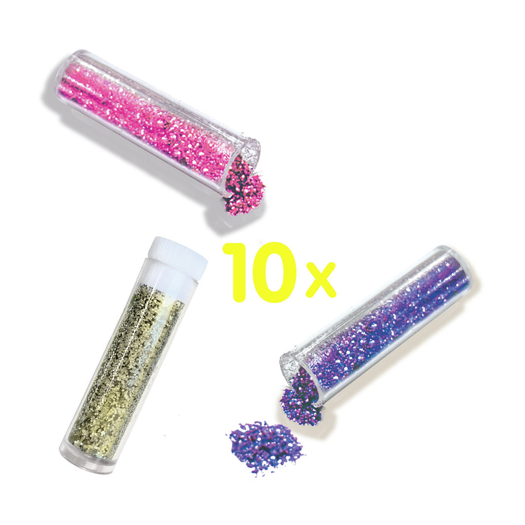 SES Creative, Bionedbrytbart glitter - 10 farger