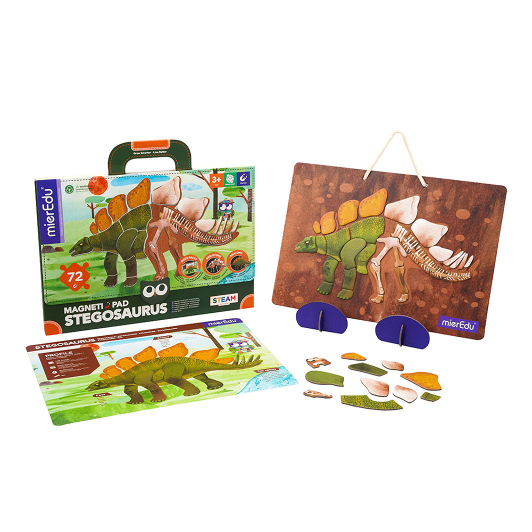mierEdu, Magnetisk legetavle/puslespill - Stegosaurus