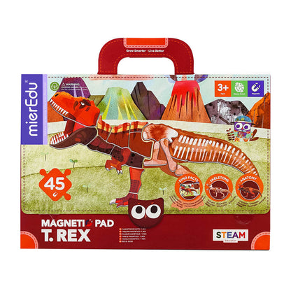 mierEdu magnetisk legetavle/puslespil af en T-Rex i en flot æske