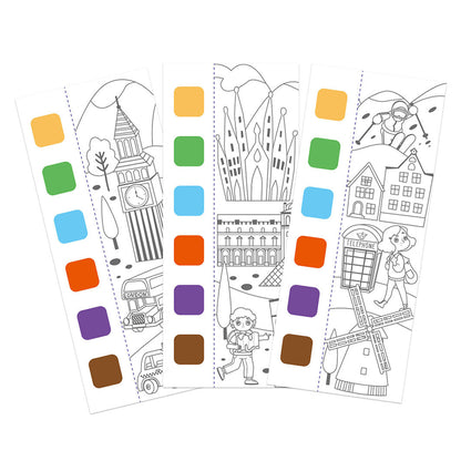 mierEdu, Vannfarge malehefte - Globetrotter