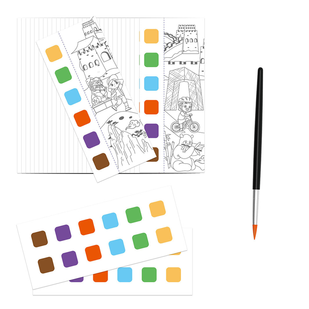 mierEdu, Vannfarge malehefte - Globetrotter