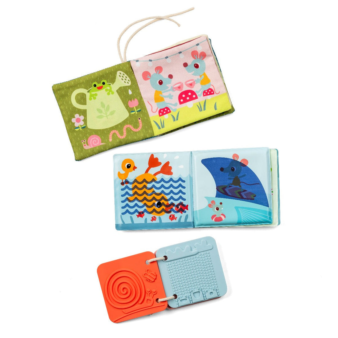 Lilliputiens babyleker, 3 stk sansebøker - Jeanne