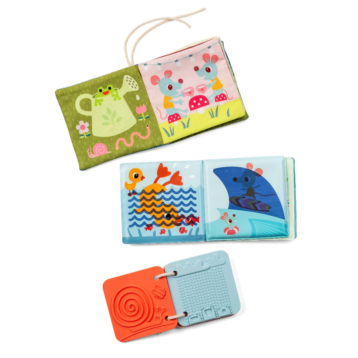 Lilliputiens babyleker, 3 stk sansebøker - Jeanne