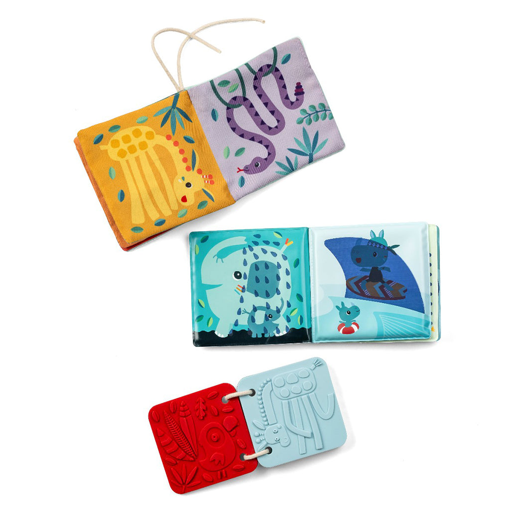 Lilliputiens babyleker, 3 stk sansebøker - Jack