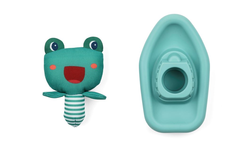 Lilliputiens, James badeleke til baby med båt