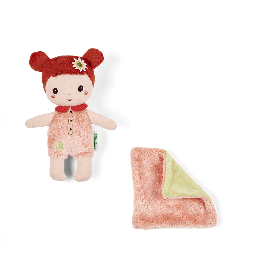 Lilliputiens dukke Jil i pappvugge, 18 cm
