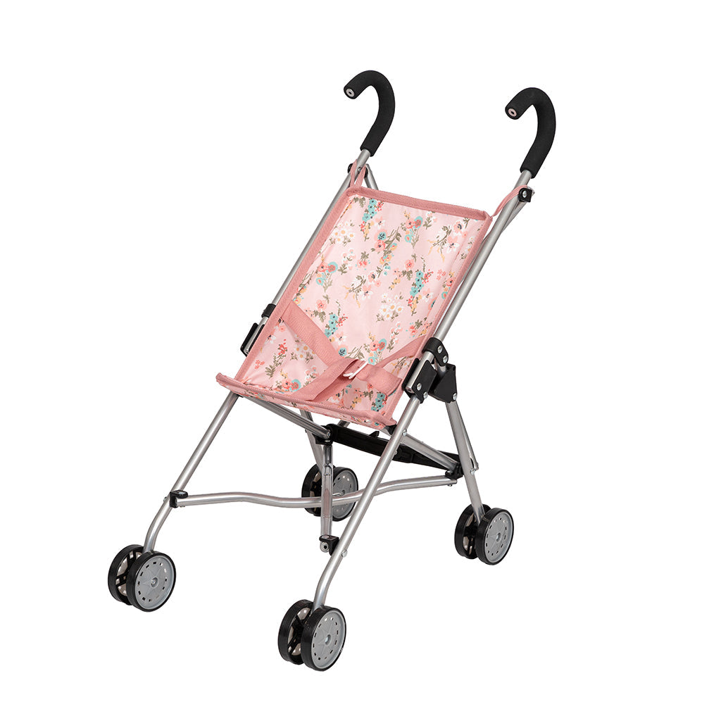 Mamamemo dukke paraply klapvogn, blomster