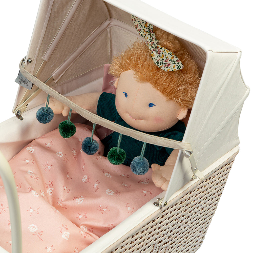 By Astrup barnevognskjede til dukkevogn, Blå pompom