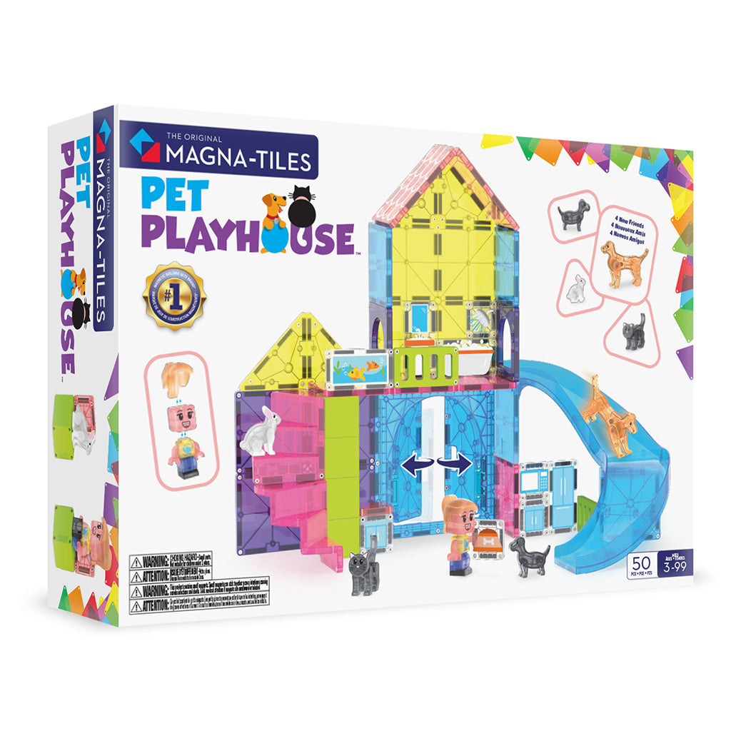 Magna-Tiles Magnetisk byggesett, Kjæledyrslekeland - 50 deler