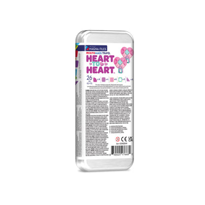 Magna-Tiles magnetisk byggesett, Heart to Heart, reisesett med 26 deler