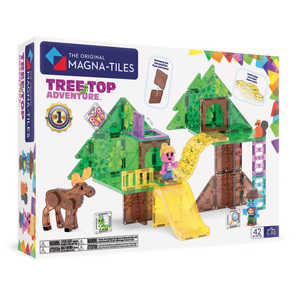 Magna-Tiles magnetisk byggesett, Tree Top Adventure med 42 deler