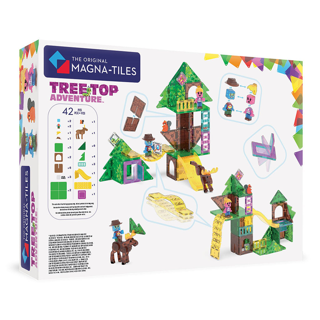 Magna-Tiles magnetisk byggesett, Tree Top Adventure med 42 deler