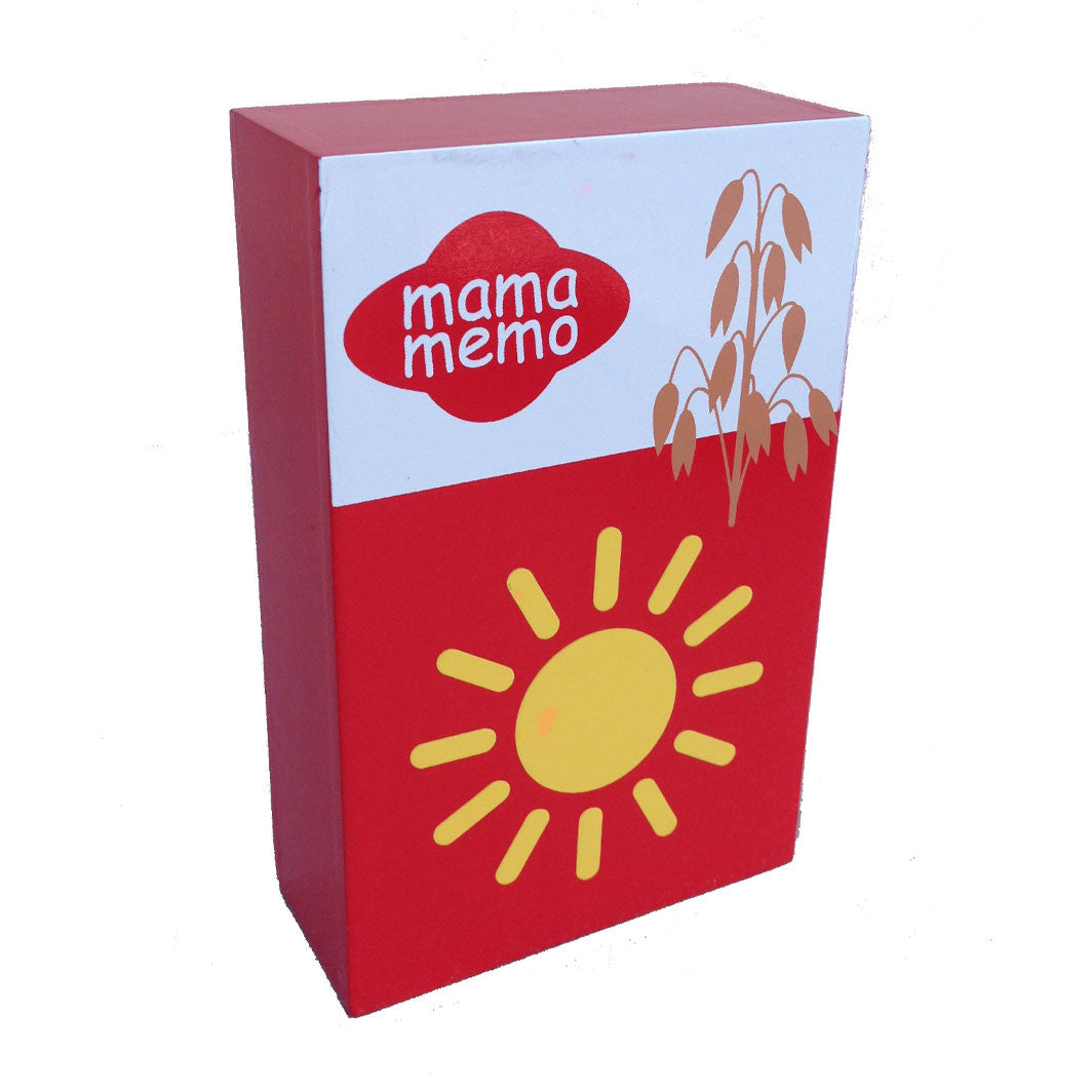 MaMaMeMo legemad i træ, havregryns pakke med sol
