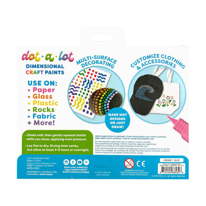 Ooly 3D effekt prikkmaling, 8 stk – Dot-a-Lot Bright