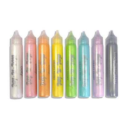 Ooly 3D-effekt prikkemaling 8 stk, Dot-a-Lot Pearlescent