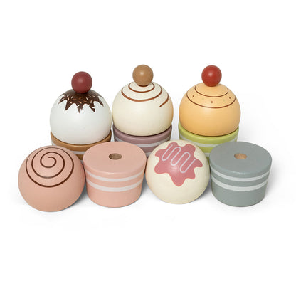 Mamamemo lekemat i tre, Cupcakes på kakefat
