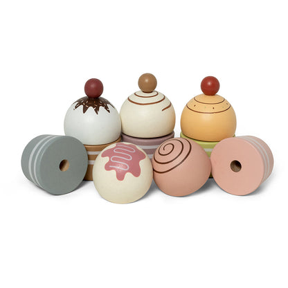 Mamamemo lekemat i tre, Cupcakes på kakefat