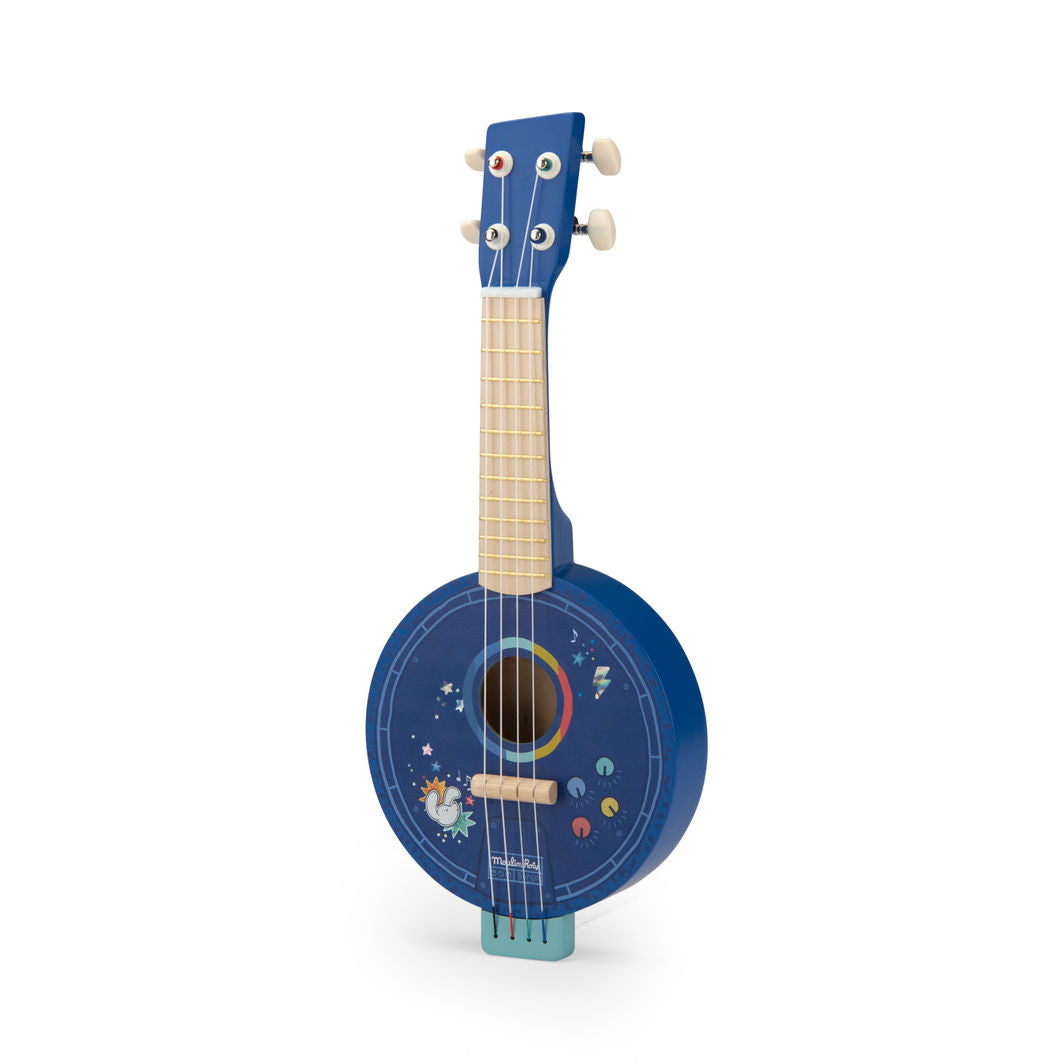 Moulin Roty Musikkinstrument, Banjo - Puce &amp; Pilou