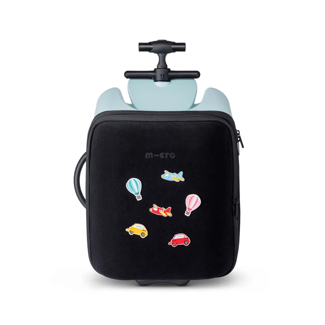 Micro Trolley Eazy Ride-On, koffert barn kan sitte på - Frosty Blue