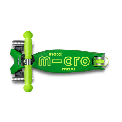 Micro Løbehjul, Maxi Deluxe LED - Neon Parrot Green