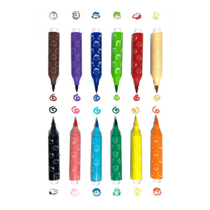 Ooly Penseltusjer med stempel 6 stk - Radiserne