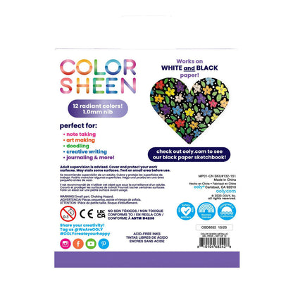 Ooly Gelpen 12 stk, Color Sheen Metallic