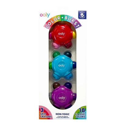 Ooly Fargekritt 3x6 farger - Easy Grip Colour Burst