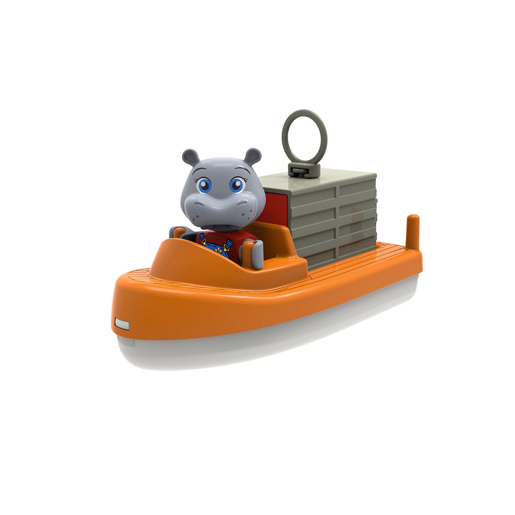 Aquaplay kanalsystem tilbehør, 2 containerskip m/figurer