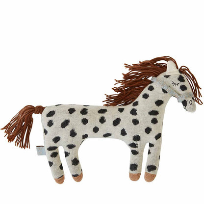 OYOY tøjdyr, Lille Pelle Pony - Råhvid / Sort