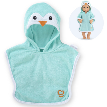 Corolle dukkeklær, badeponcho med pingvin - 36 cm
