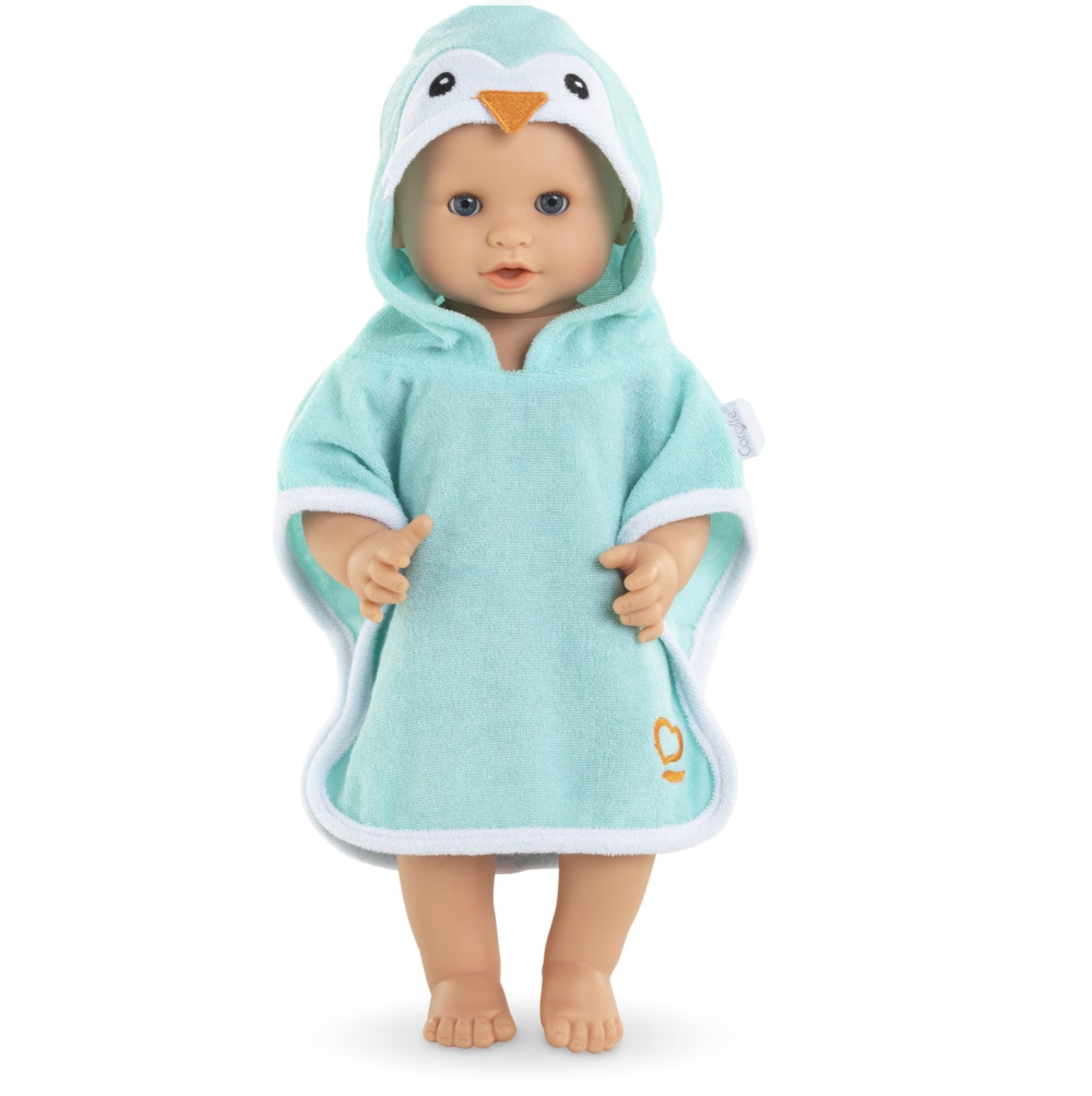 Corolle dukkeklær, badeponcho med pingvin - 36 cm