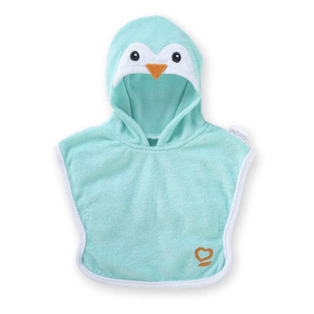 Corolle dukkeklær, badeponcho med pingvin - 36 cm