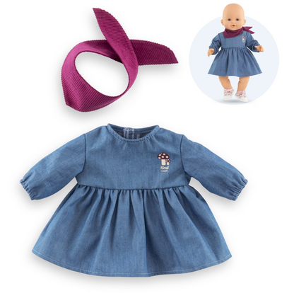 Corolle dukketøy Mon Grand 36 cm, denimkjole og skjerf