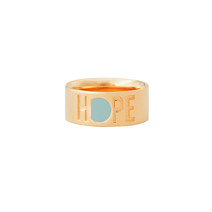 Design Letters Hope ring, gull - Soft green - str. 50-56