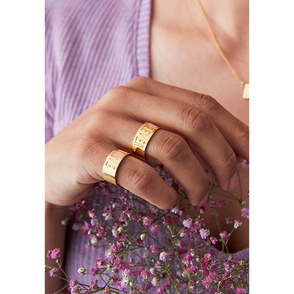 Design Letters Love ring, guld – Nude – str. 50-56