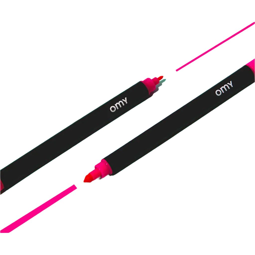 Omy tusjer, Boks med 100 dobbelttuppede tusjer