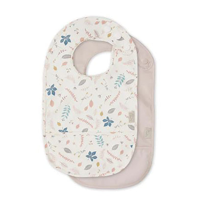 Cam Cam smekke med lomme, 2-pakk - Pressed leaves Rose/Dusty Rose