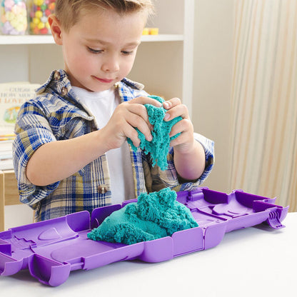 Kinetic Sand, Sandslott sammenleggbar eske - Limegrønn